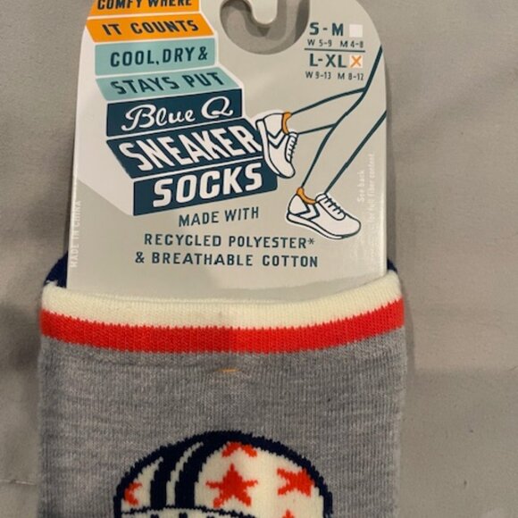 NWT Mens Socks Bundle 2 total L-XL Crew Sneaker Fun Blue Q NEW Gifts $30 - Picture 6 of 13